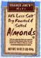 50% Less Salt Dry Roasted And Salted Almmonds - 16oz (1lb) 454g