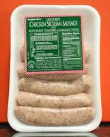 Uncooked Chicken Sicilian Sausage With Fresh Tomatoes And Romano Cheese