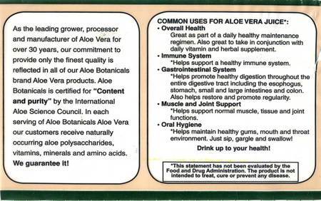 Disadvantages of aloe outlet vera juice